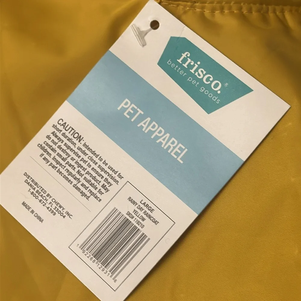 FRISCO PET APPAREL DOG RAINCOAT